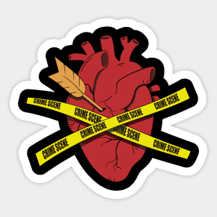 Heart Crime Scene Sticker